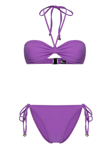 Bikini Lisa Marie Fernandez din crep violet