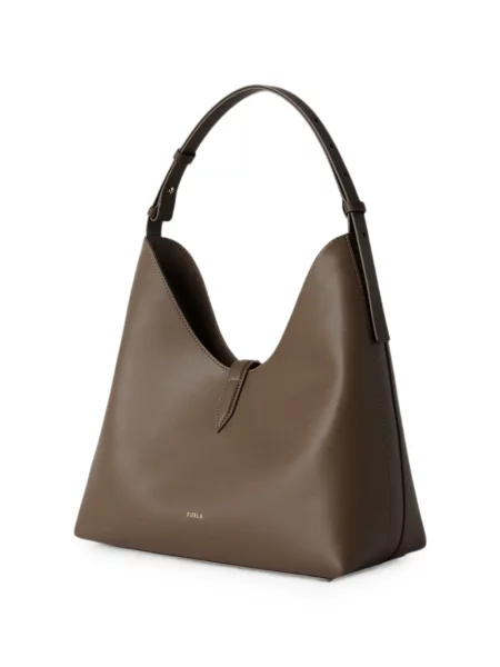 Geantă shopper Furla din piele maro