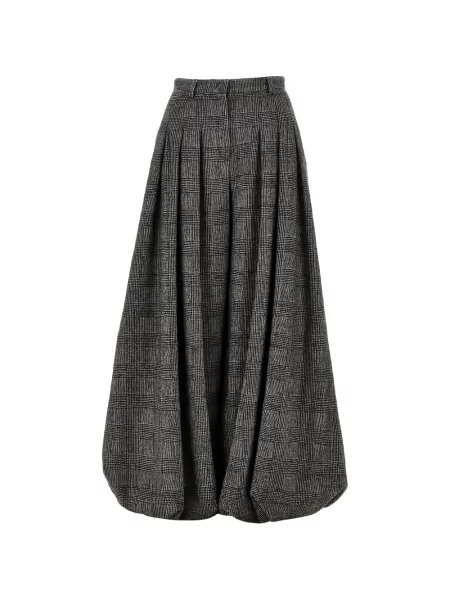 Pantaloni Emporio Armani în carouri gri