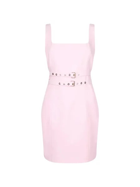 Osłona sukienka ołówkowa Liu Jo na sprzączkę garniturowa różowa