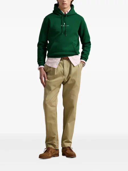 Chiloți Polo Ralph Lauren din țesătură twill cu autograf cu glugă albastru