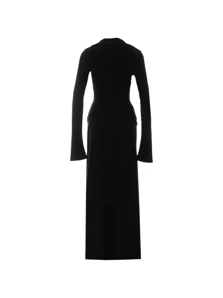 Rochie maxi Eleh cu volane plic negru
