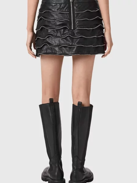 Кожаная юбка Allsaints