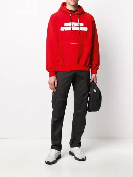 Hanorac cu glugă United Standard cu imagine roșu