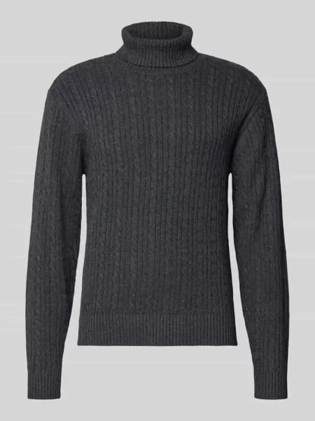 Golf ze ściegiem warkoczowym model ‘JORDEN’ Redefined Rebel