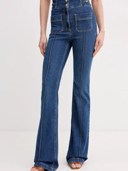 Elisabetta Franchi jeansy flare niebieskie