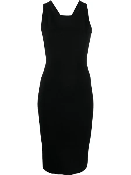 Rochie midi Yves Salomon cu bretele negru