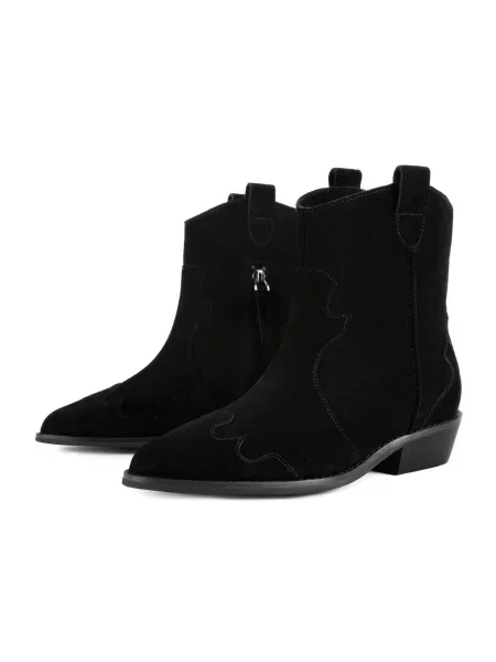HANDMADE SHOES Cizme glezne WALK BETWEEN STARS' negru
