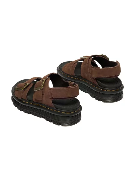 Dr. Martens босоніжки на платформі нубукові ZebZag Sandal