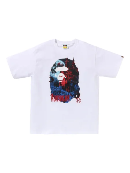 Tricou A Bathing Ape® cu imagine alb