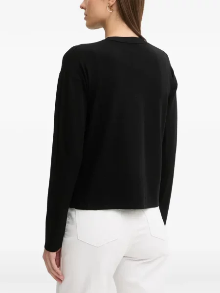 Cardigan Sisley cu decolteu în V negru