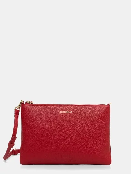 Geanta crossbody Coccinelle din piele roșu