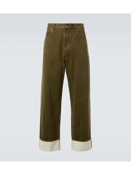 Ravne kavbojke Bottega Veneta zelena