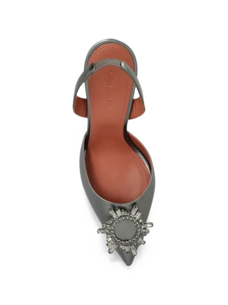 Pantofi cu toc Amina Muaddi gri
