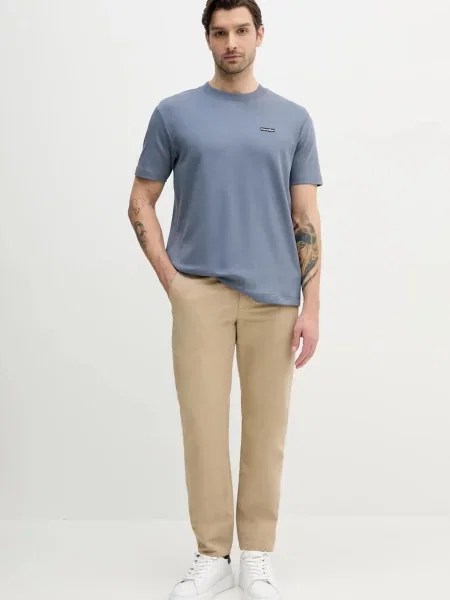 T-shirt z naszywką z logo Calvin Klein Jeans niebieska