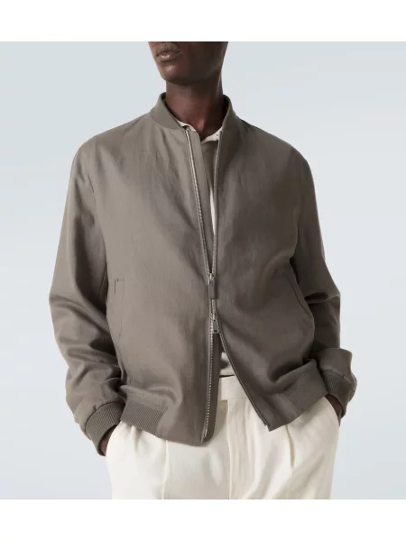 Geacă bomber Zegna de in gri