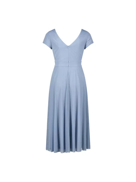 Sukienka koktajlowa o długości do kolan w stylu kopertowym Vera Mont niebieska