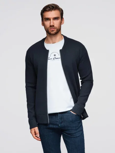 Пуловер Ombre синьо