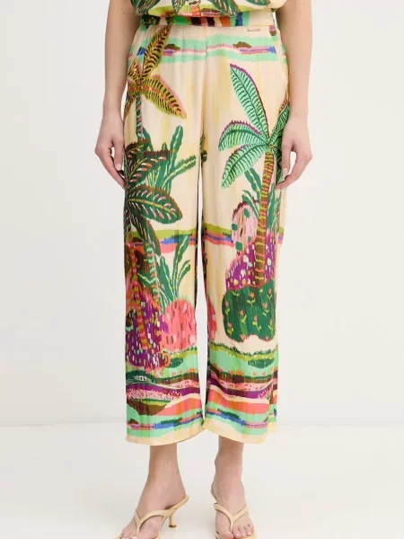 Lola Casademunt kalhoty culottes z viskózy zelené