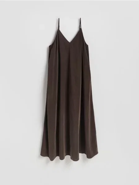 Reserved Rochie din majoritar modal maro