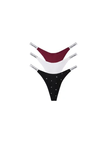 Calvin Klein Underwear Tanga roșu burgundy / negru alb