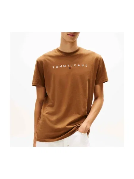 Tricou Tommy Jeans maro