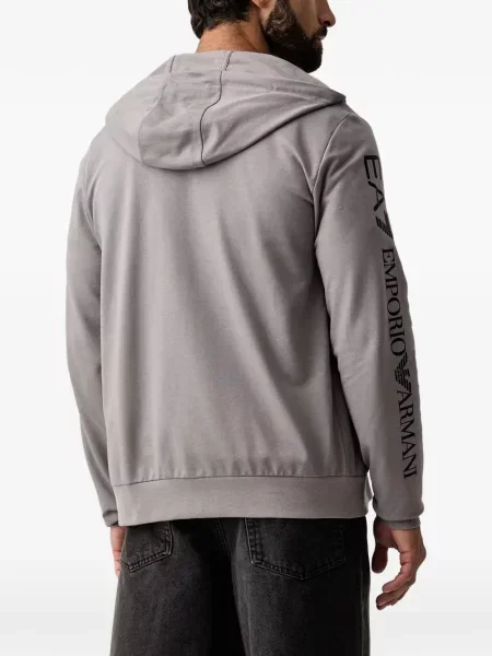 Hoodie Ea7 Emporio Armani με σχέδιο γκρι