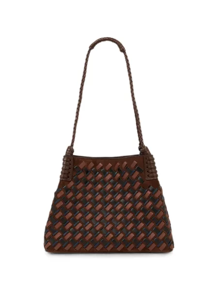 Geantă shopper Etro din piele de căprioară maro