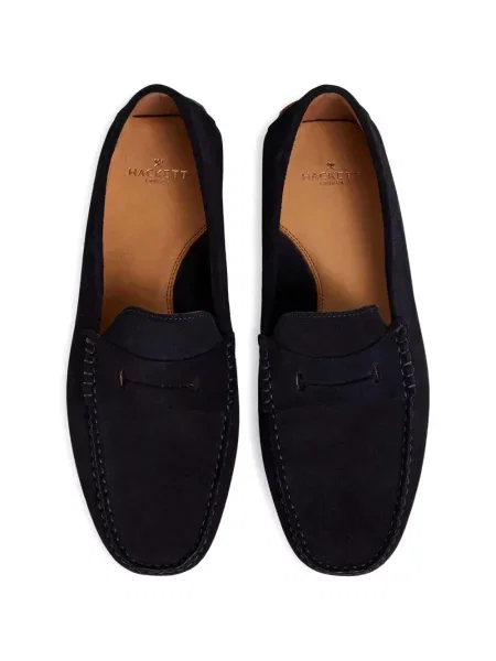 Szarvasbőr loafer Hackett London kék