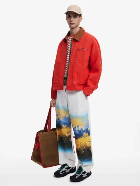 Desigual Geacă de primăvară-toamnă roșu