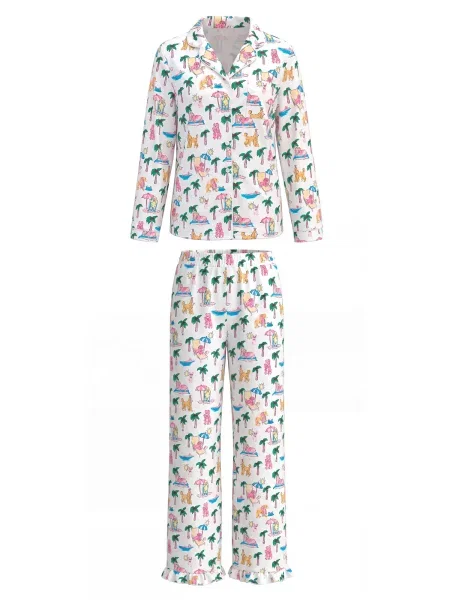 Imily Bela Pijama mai multe culori alb