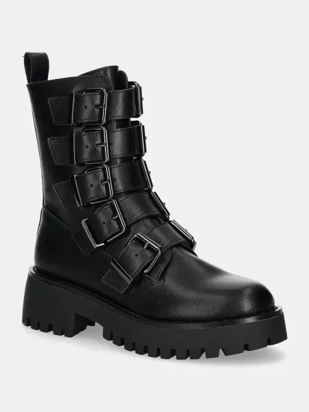Steve Madden bocanci de piele Director femei cu platforma negru