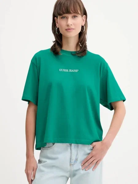 Тениска Guess Jeans дамска жълто