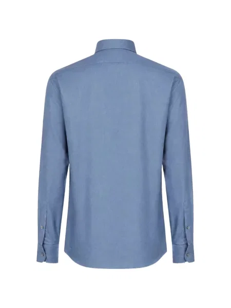 Cămașă Zegna cu guler italian albastru
