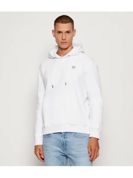 Geacă de blugi Guess Jeans clasică alb