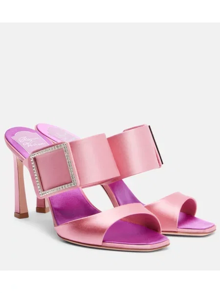Satenaste mules Roger Vivier roza