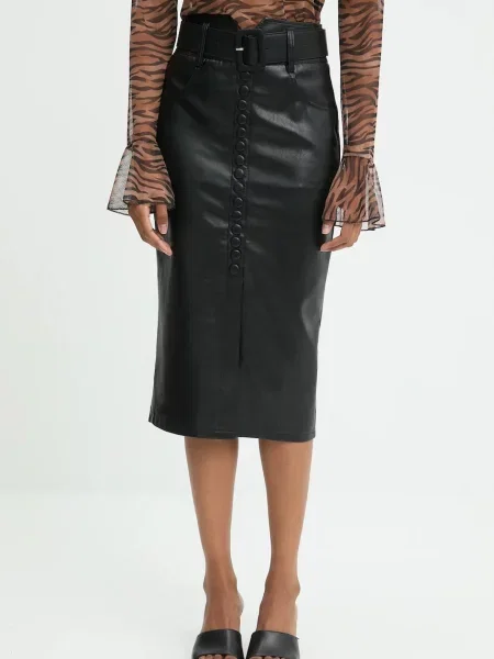 Answear.LAB spódnica midi ołówkowa czarny