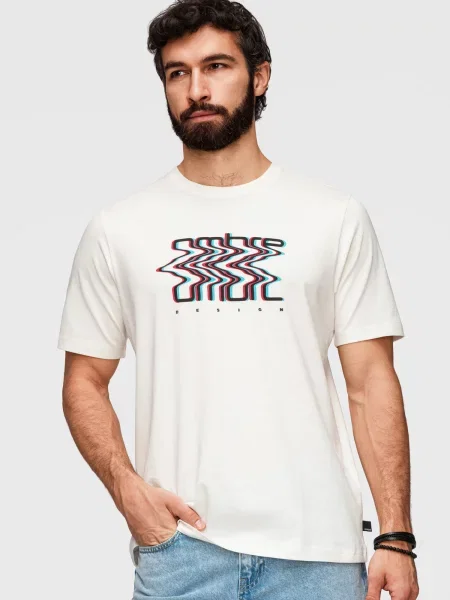 Tricou Ombre alb