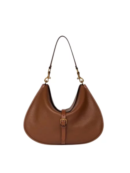 Maksi torebka skórzana Etro skórzana brązowa