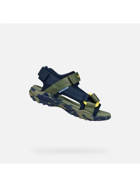 Sandały GEOX J BOREALIS B Zielony niebieskie