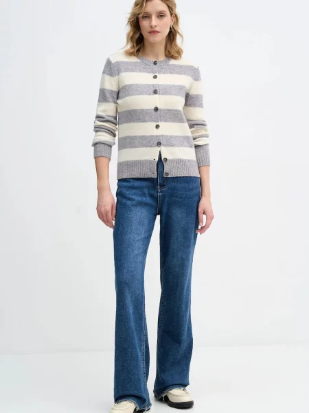 Вовняний кардиган United Colors of Benetton легкий рожевий