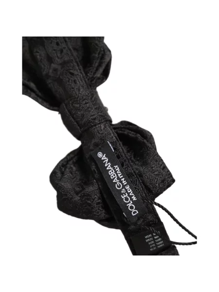 Krawat Dolce And Gabbana żakardowy czarny