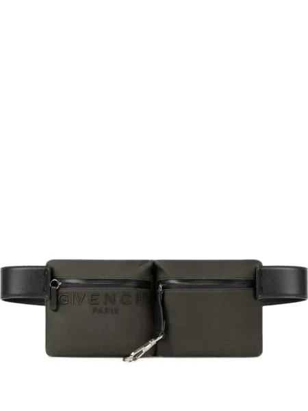 Cu centură curea Givenchy din canvas verde