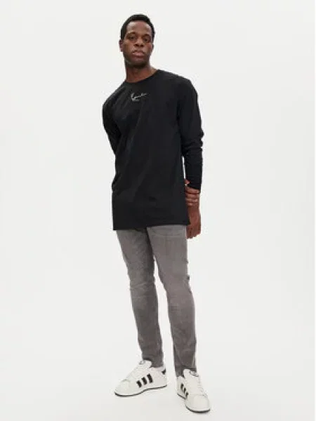 Tričko Karl Kani Small Signature LS Black S bílé