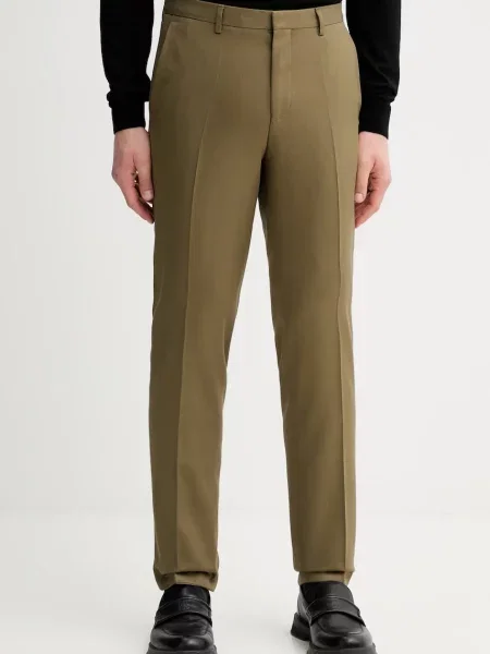 HUGO pantaloni cu fason chinos verde