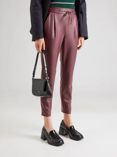 VERO MODA Pantaloni cutați VMEVA vin roșu