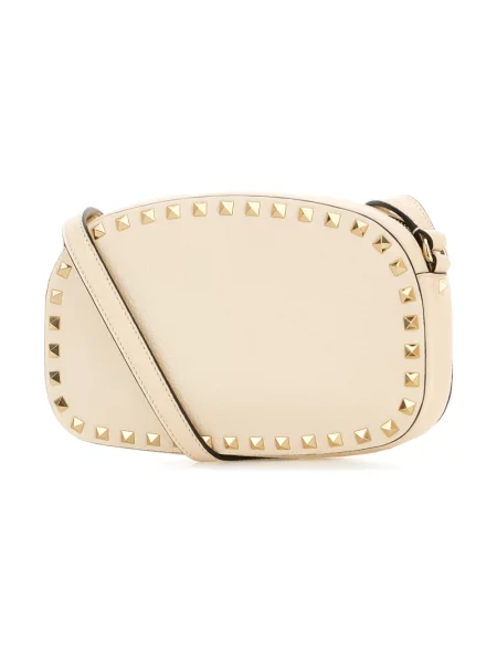 Torebka crossbody Valentino Garavani skórzana beżowa