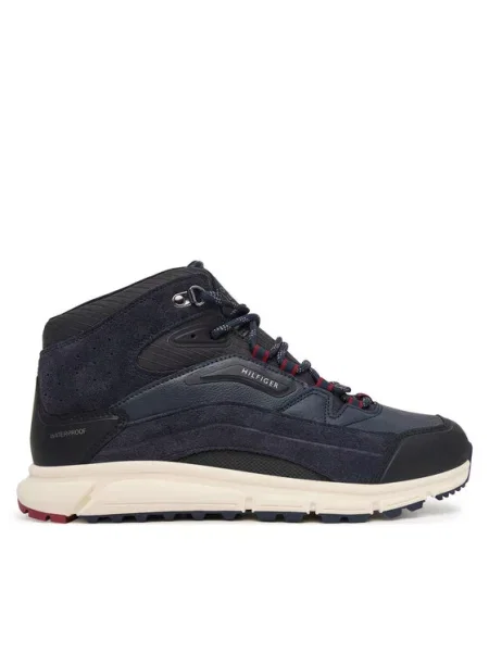 Sneakersy Tommy Hilfiger Hilfiger Wp Mix Chukka Runner Tmavomodrá