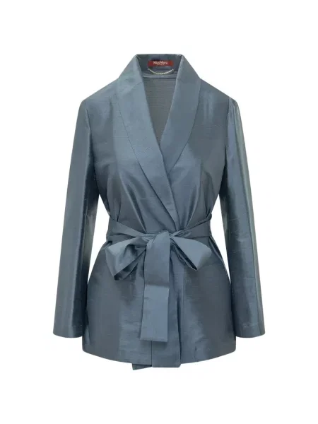 Sacou Max Mara de mătase albastru