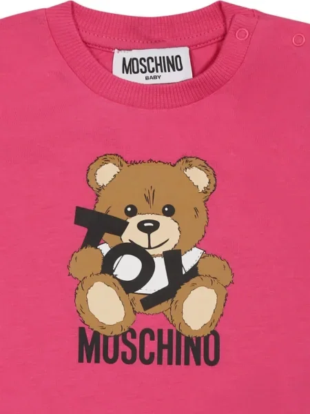 Koszulka dziecięca Moschino różowa